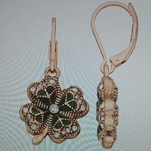 Napier Shamrock Drop Earrings